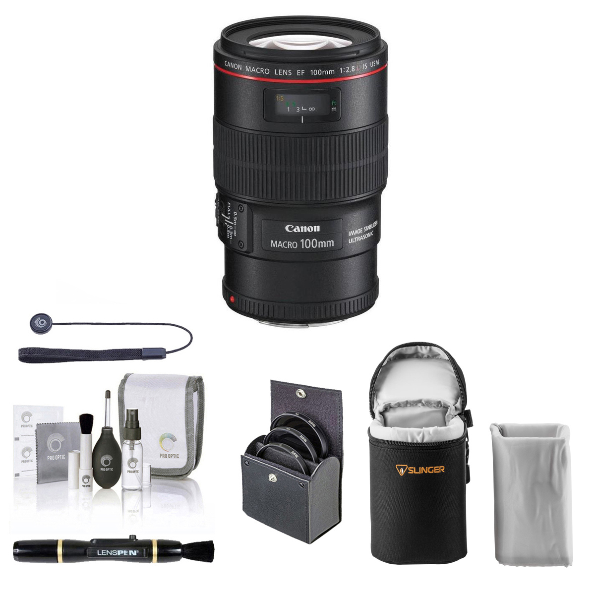 

Canon EF 100mm f/2.8L Macro IS USM Lens with Essentials Kit