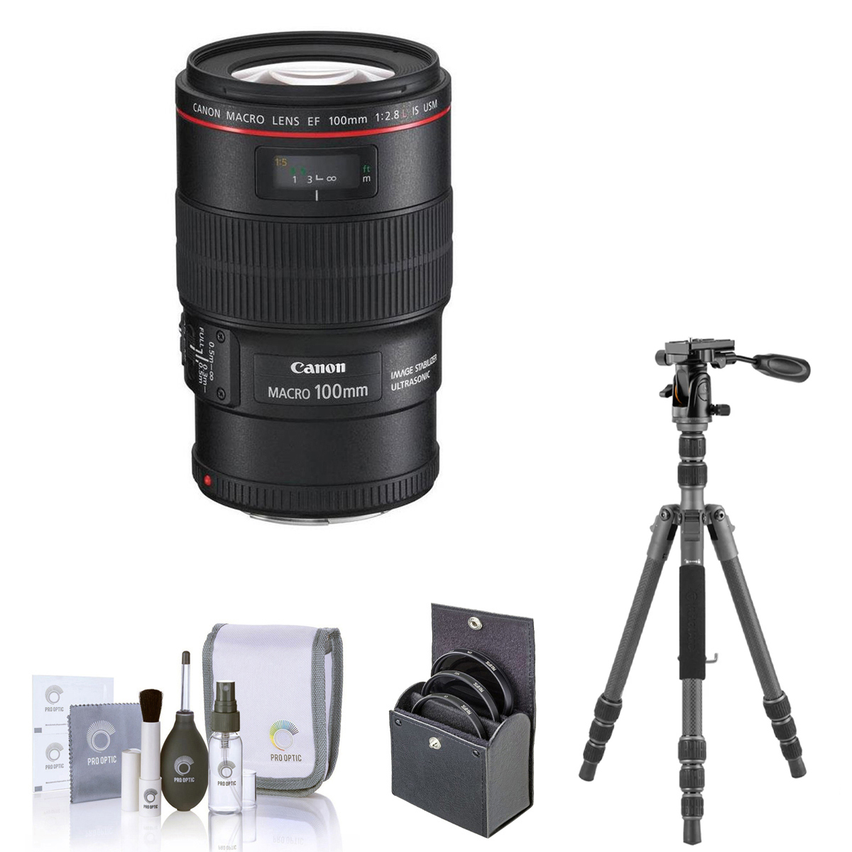 

Canon EF 100mm f/2.8L Macro IS USM Lens with Tripod Kit