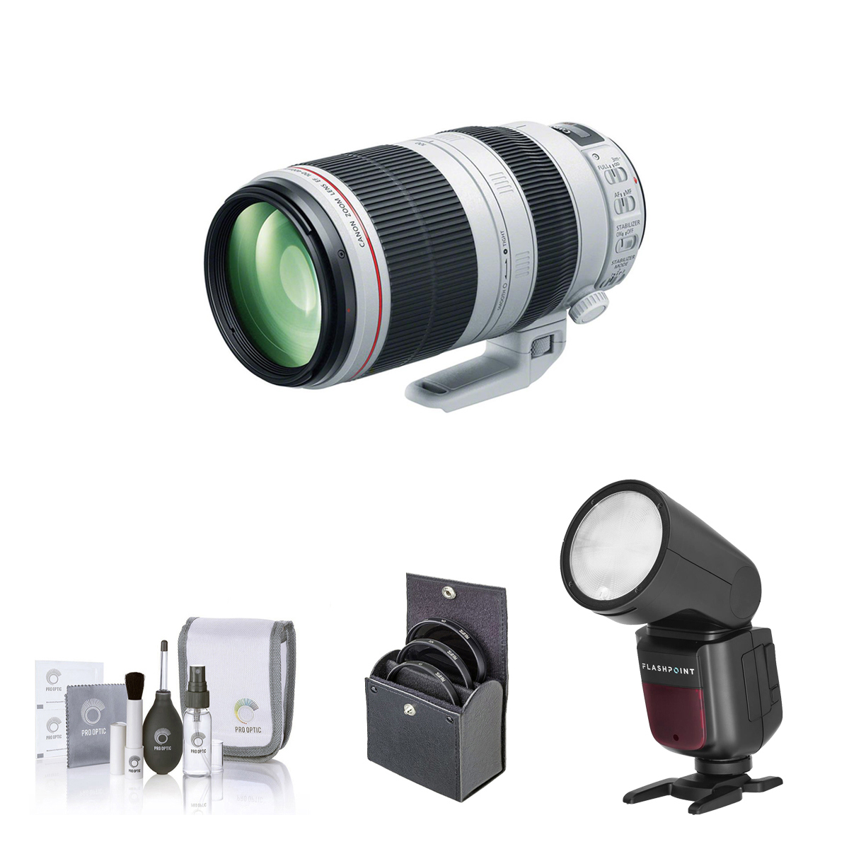 

Canon EF 100-400mm f/4.5-5.6L IS II USM Lens with Flash Kit