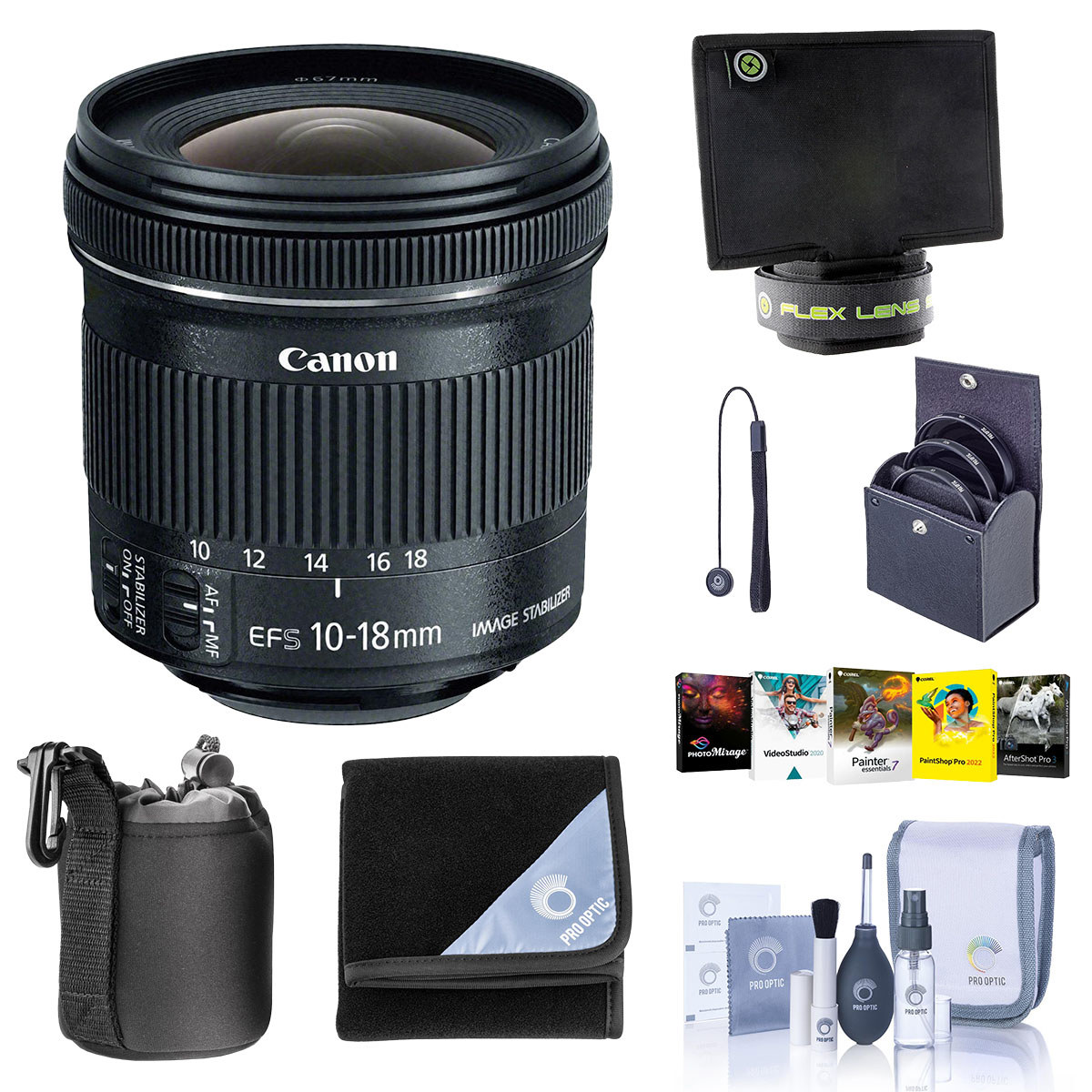 

Canon EF-S 10-18mm f/4.5-5.6 IS STM Lens with Premium Accessories Kit