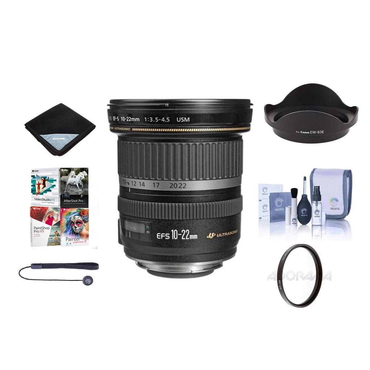 

Canon EF-S 10-22mm f/3.5-4.5 USM Lens with Free Accessories Kit