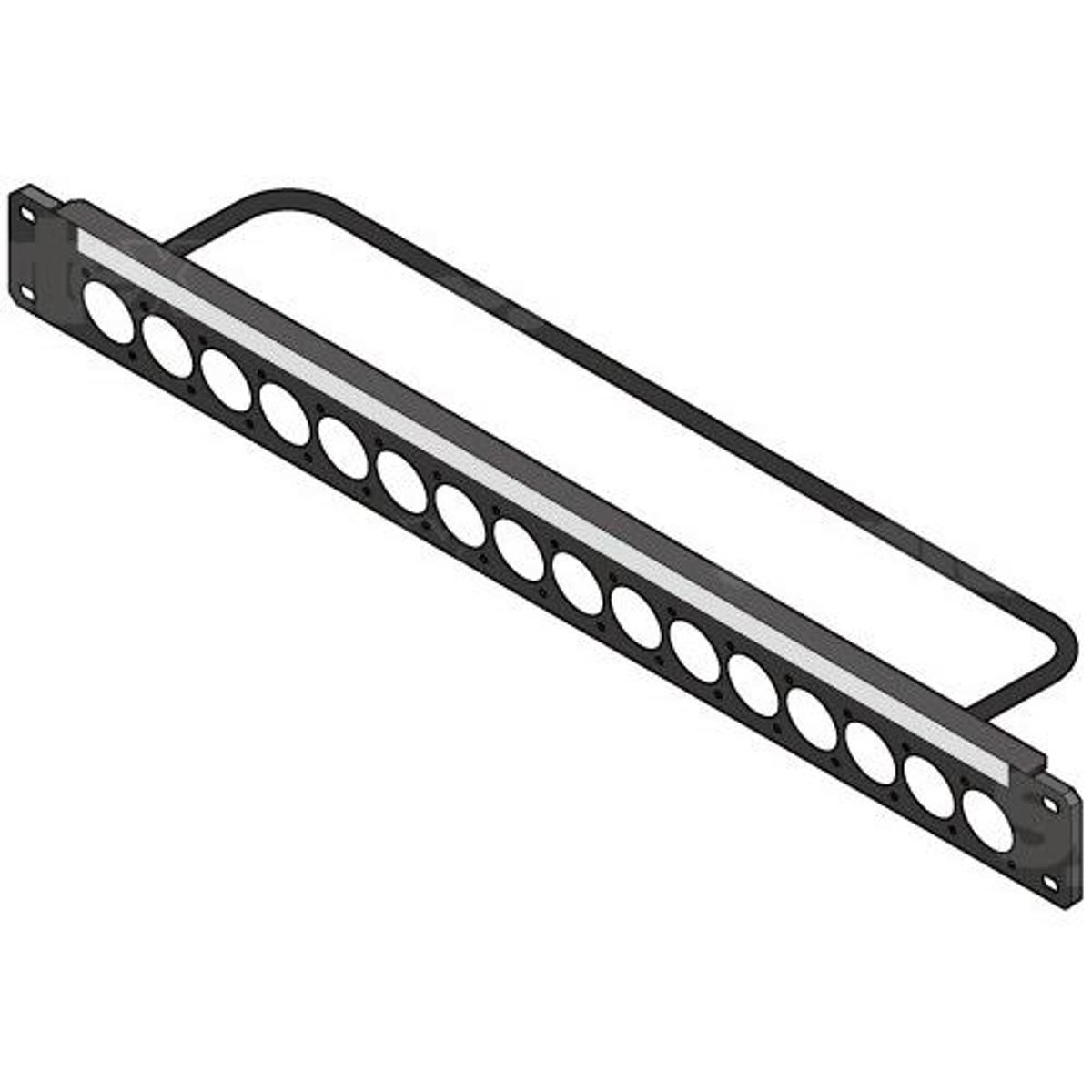 

Canare Custom A/V Connector Flat Panel with Cable Tie Bar, 1RU, F77 Type