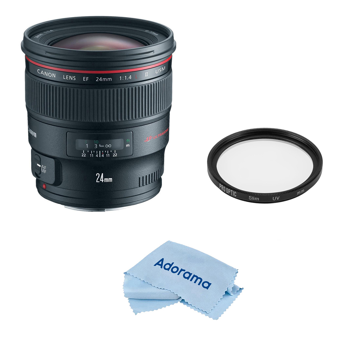 

Canon EF 24mm f/1.4L II USM Lens with Accessories Kit