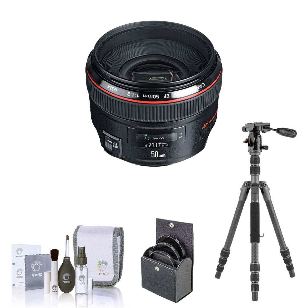 

Canon EF 50mm f/1.2L USM Lens with 3Pod TREK Carbon Fiber Tripod Kit