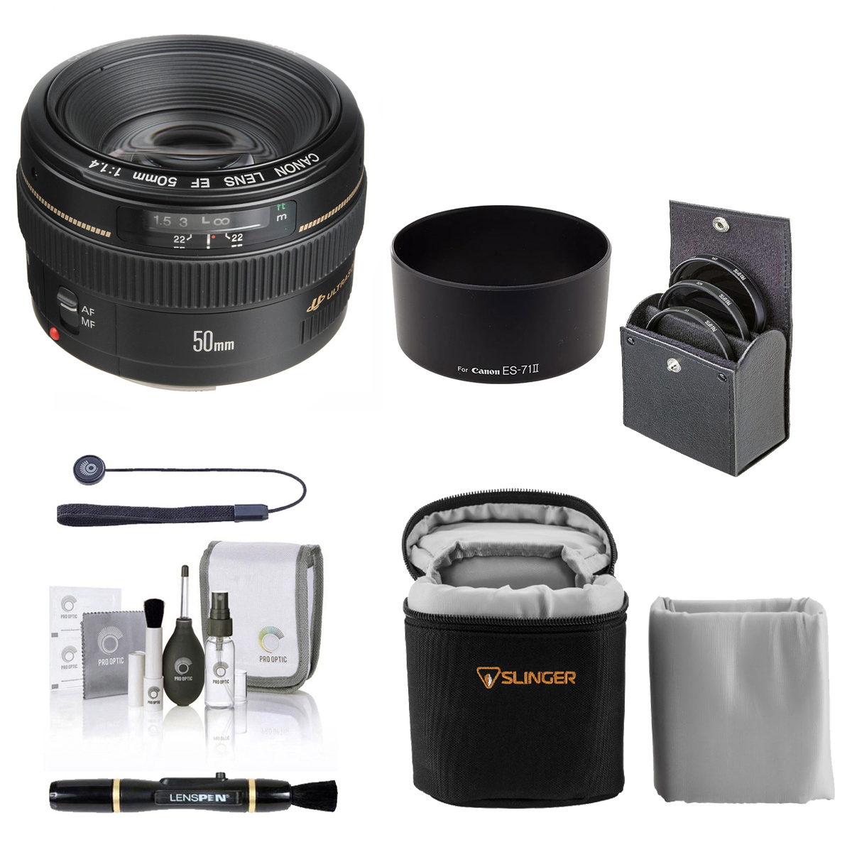

Canon EF 50mm f/1.4 USM Lens with Essentials Kit