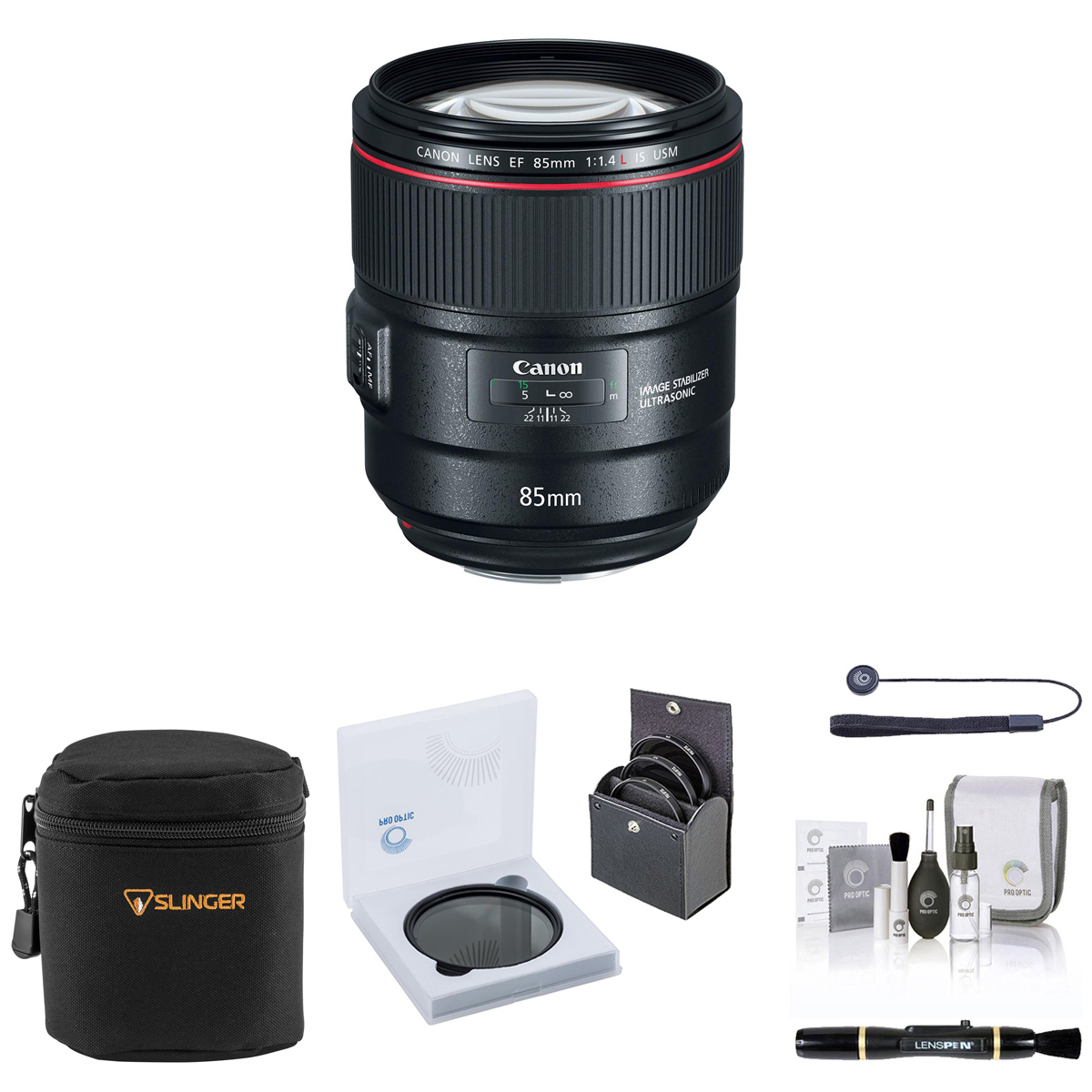 

Canon EF 85mm f/1.4L IS USM Lens with Essential Accessories Kit