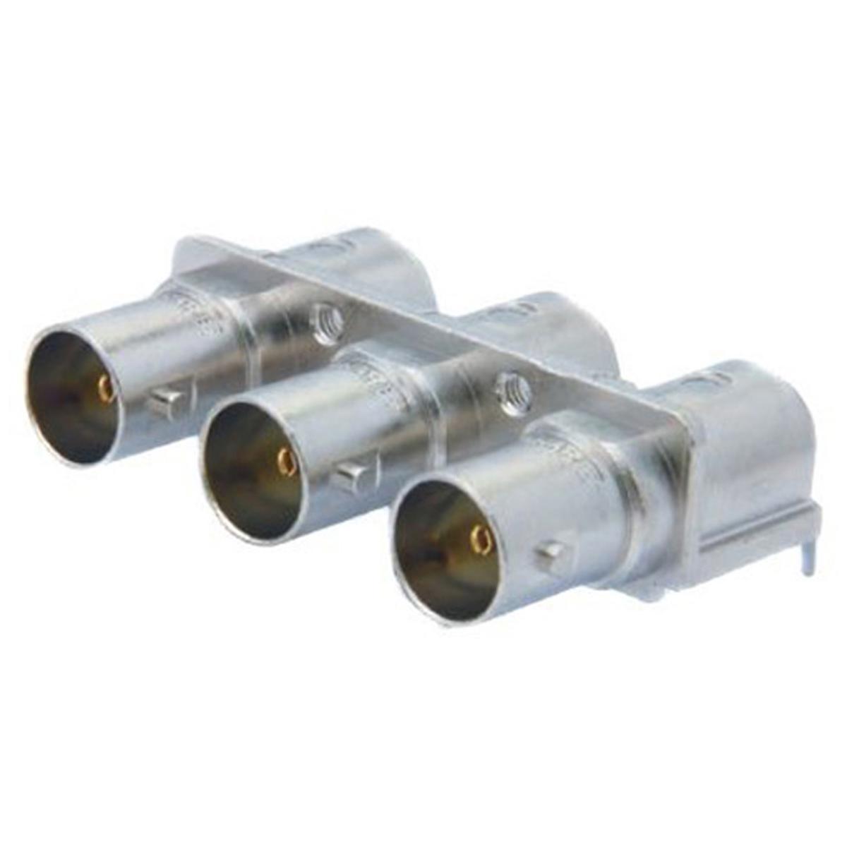 

Canare 75 Ohm BNC PC Mount Receptacle, Right Angle - Triple Jack