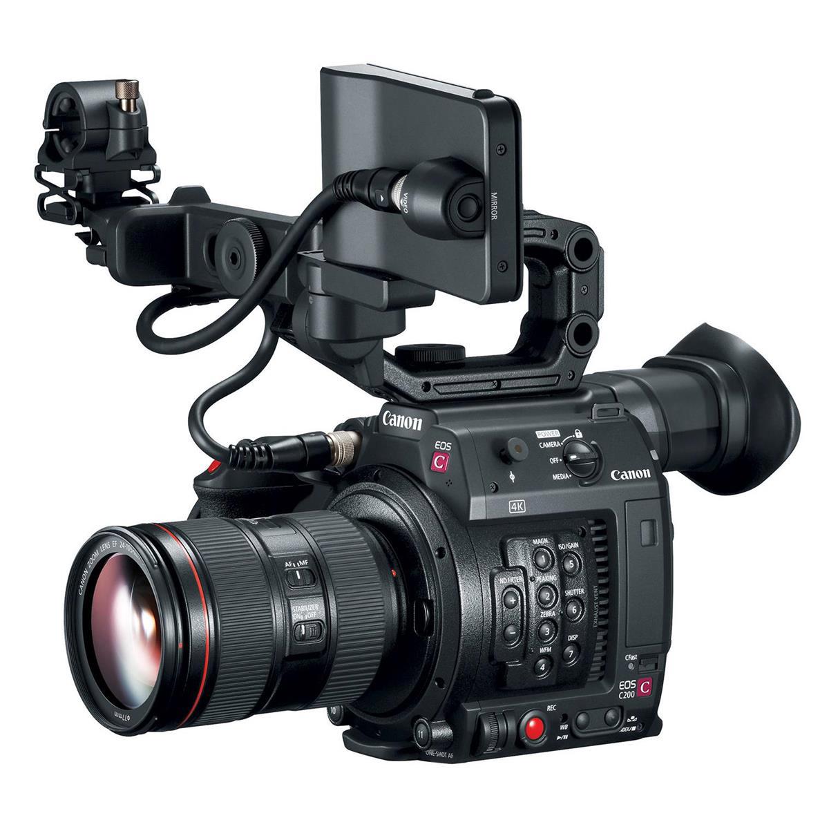 

Canon EOS C200 EF Cinema Camera with 24-105mm Lens, LCD Monitor, Handle & Grip