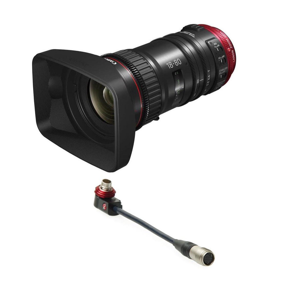 

Canon CN-E 18-80mm T4.4 Compact-Servo Cine Lens for Canon EF w/Zacuto 6" Cable