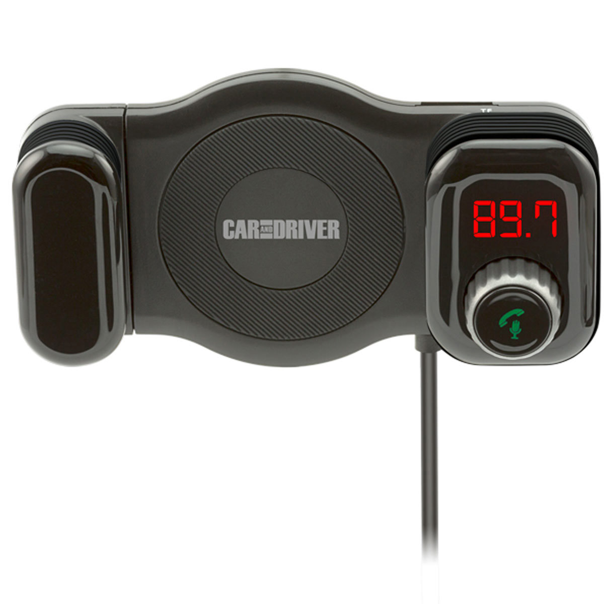 

Car and Driver FM Transmitter with Phone Charging Vent Mount, Black