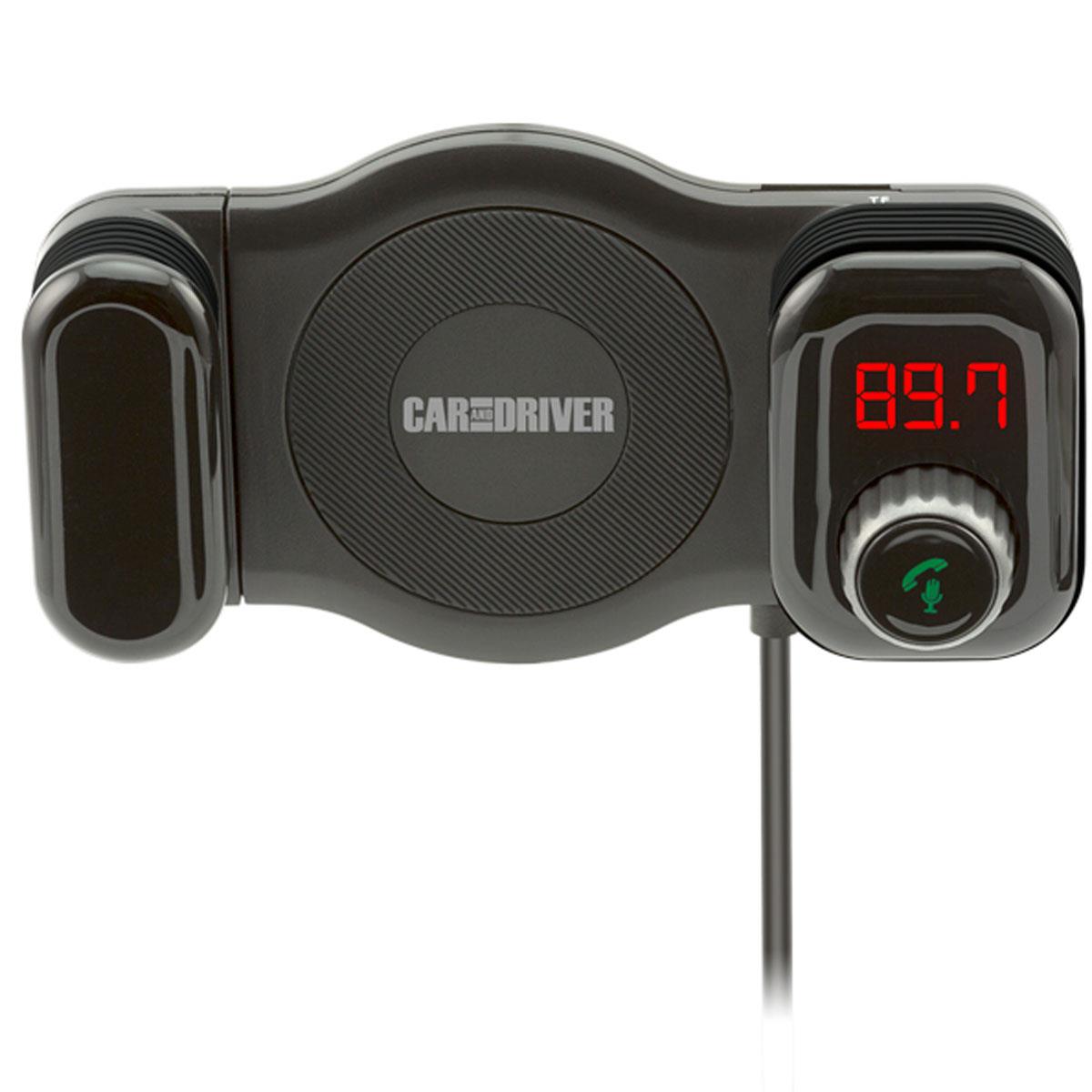 Image of Car and Driver FM Transmitter with Phone Charging Vent Mount