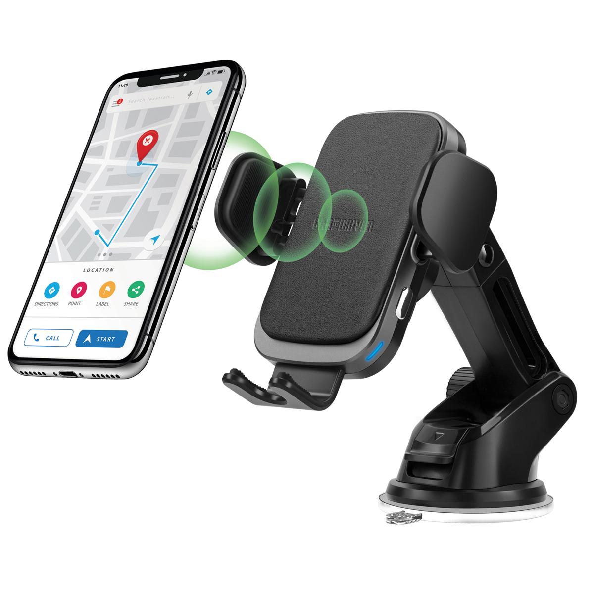 

Car and Driver Wireless Charging Mount Kit with Smart Grab and Release, Black