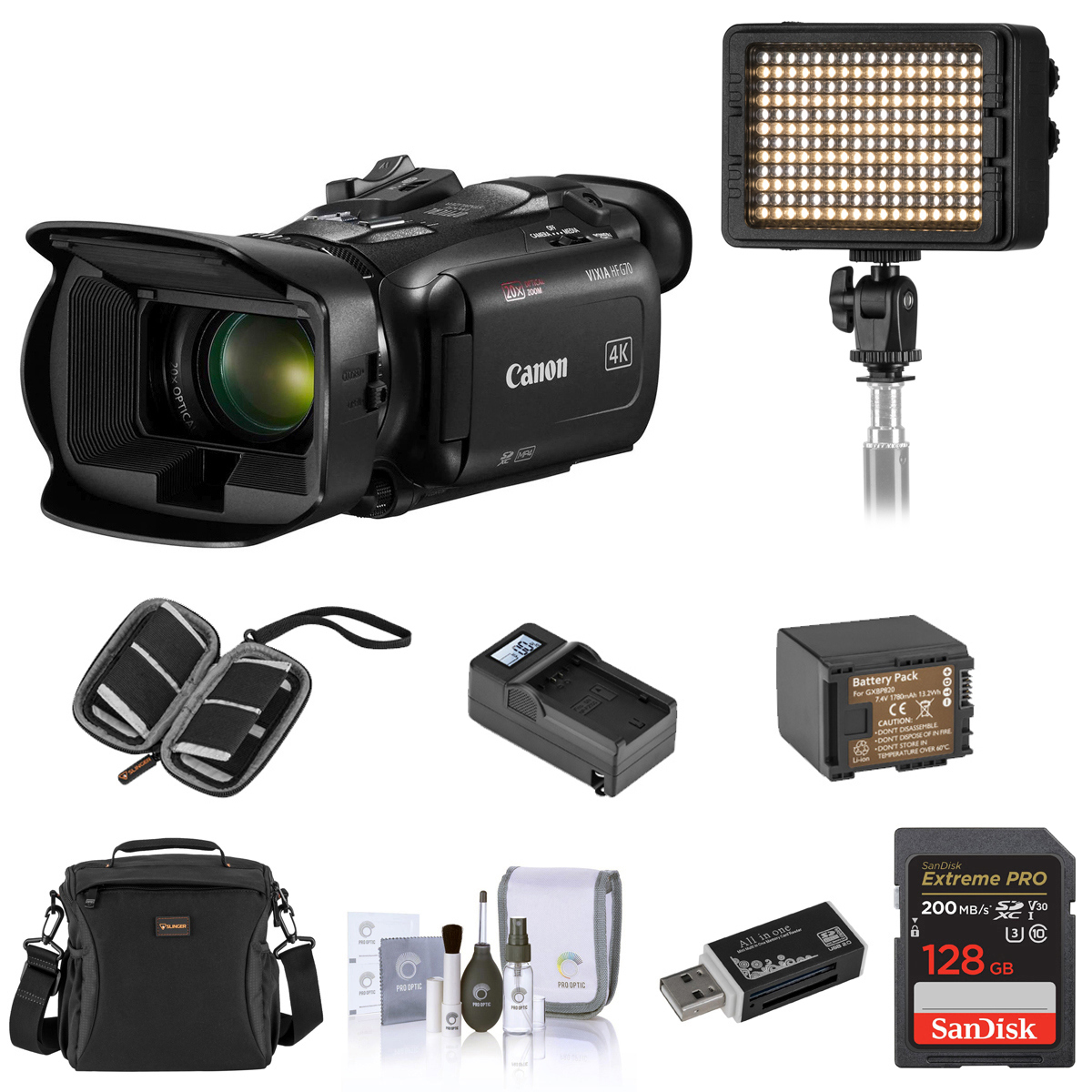 

Canon VIXIA HF G70 4K Ultra HD Camcorder w/20x Zoom Lens with Essential Acc. Kit