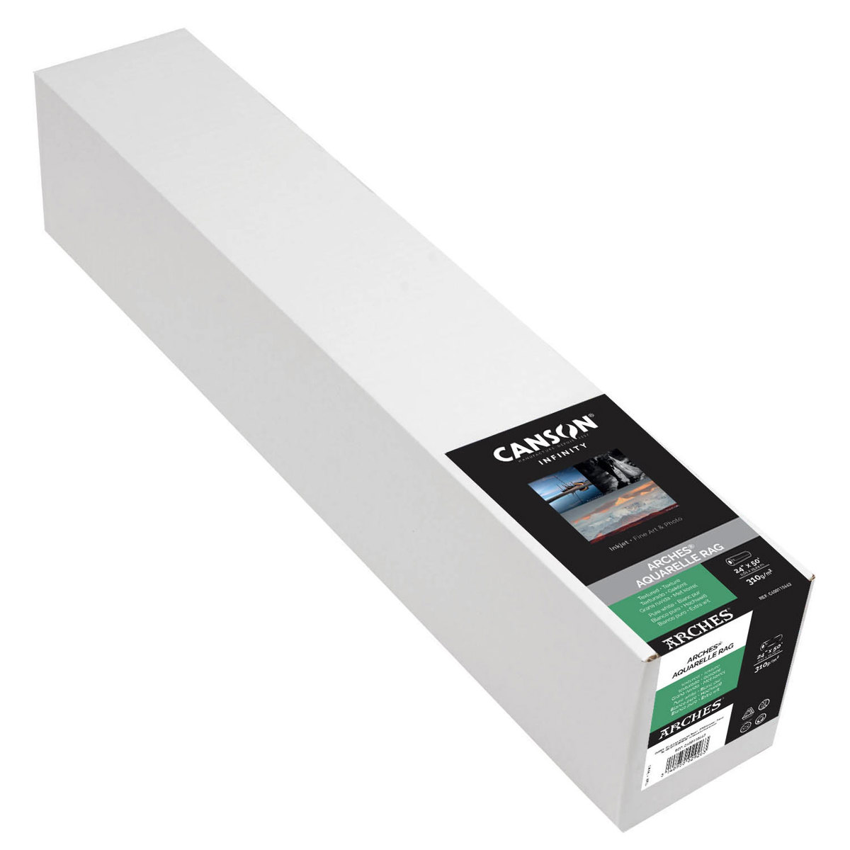

Canson Infinity ARCHES Aquarelle Rag Pure White Matte Inkjet Paper, 24"x50' Roll
