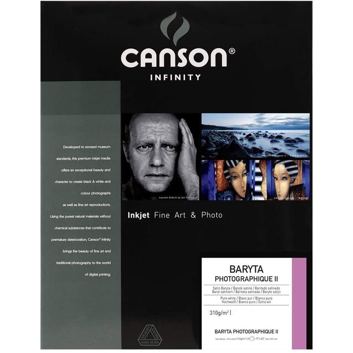 

Canson Infinity Baryta Photographique II Paper,310gsm, Satin, 8.5x11", 25 Sheets