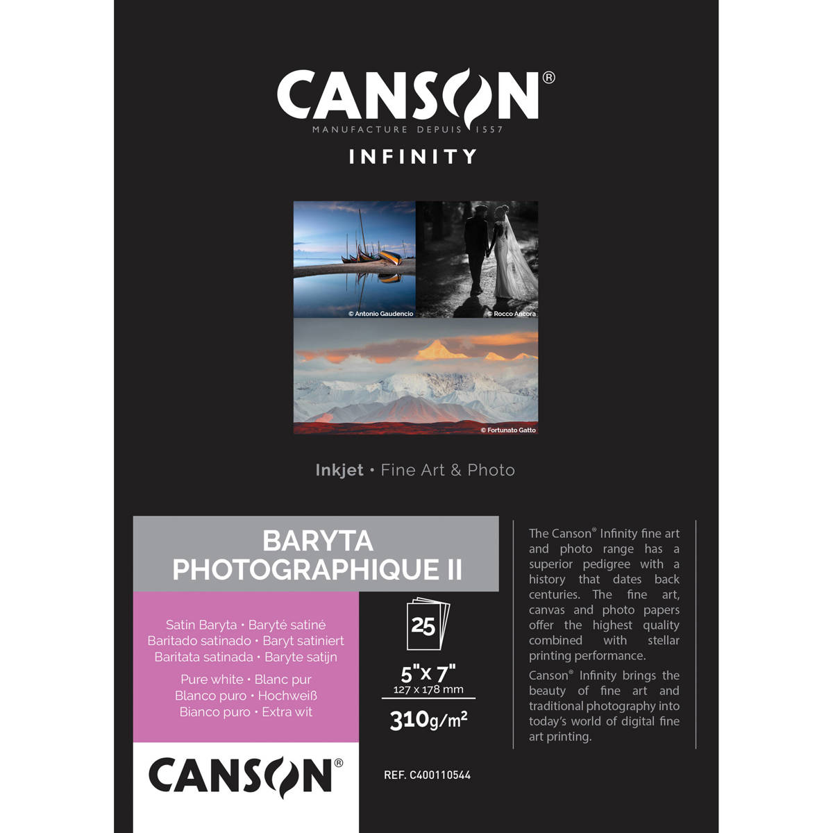 Image of Canson Infinity Baryta Photographique II 310gsm Paper