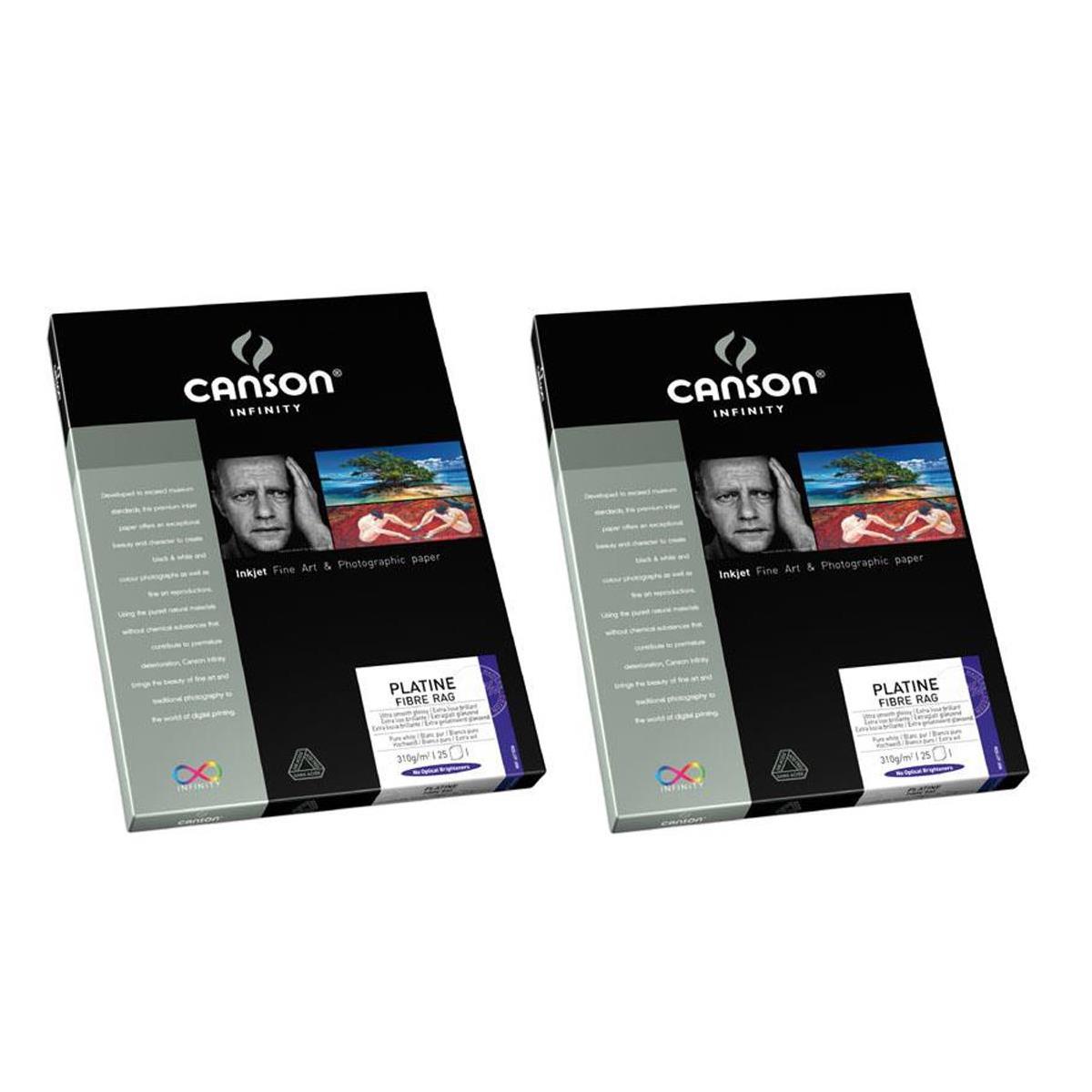 Image of Canson Infinity 2 Pack Platine Smooth Satin Fine Art Paper (11x17&quot;)