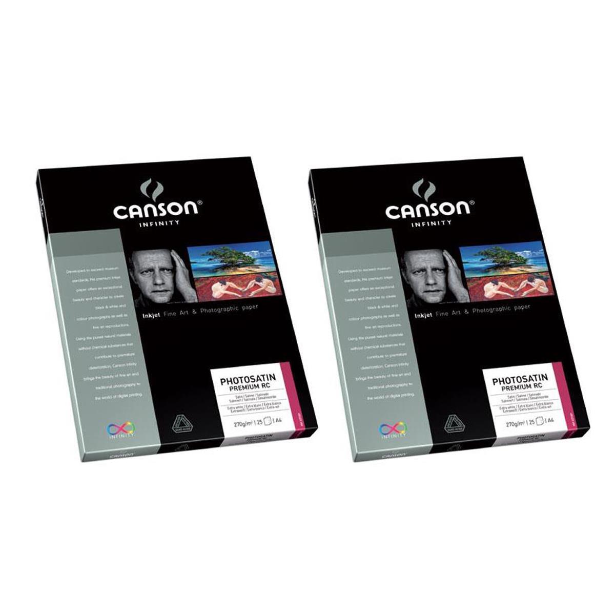 Image of Canson Infinity Canson 2 Pack Infinity Satin Premium RC Luster Photo Paper (8.5x11&quot;)