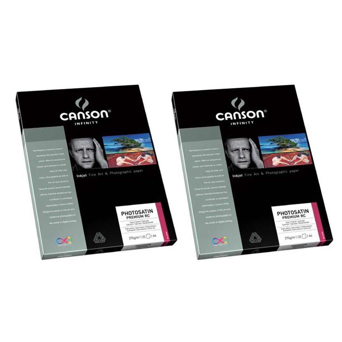 Image of Canson Infinity Canson 2 Pack Infinity Satin Premium RC Luster Photo Paper (8.5x11&quot;)