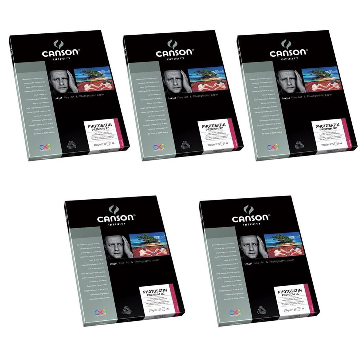 Image of Canson Infinity Canson 5 Pack Infinity Satin Premium RC Luster Photo Paper 8.5x11&quot;