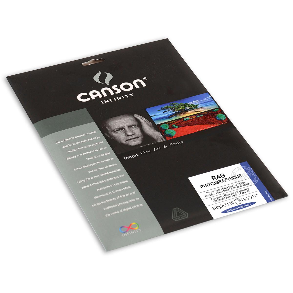 

Canson Infinity Rag Photographique Smooth Matte Paper, 310gsm, 8.5x11",10 Sheets