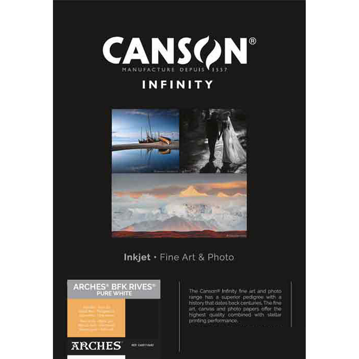

Canson Infinity ARCHES BFK Rives Pure White Matte Inkjet Paper,8.5x11",25 Sheets