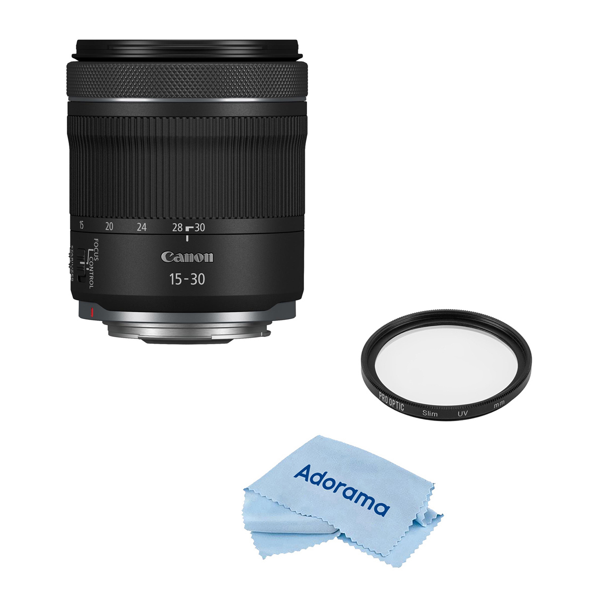 

Canon RF 15-30mm f/4.5-6.3 IS STM Lens, Bundle with Accessories Kit