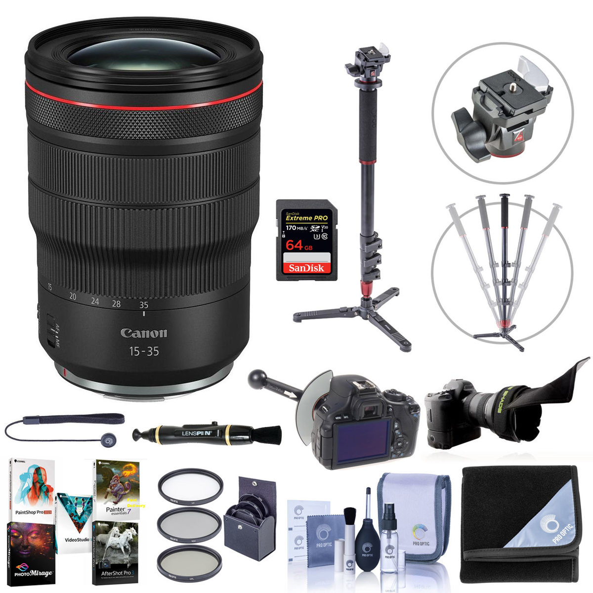 

Canon RF 15-35mm f/2.8 L IS USM Lens with Premium Accessories Kit