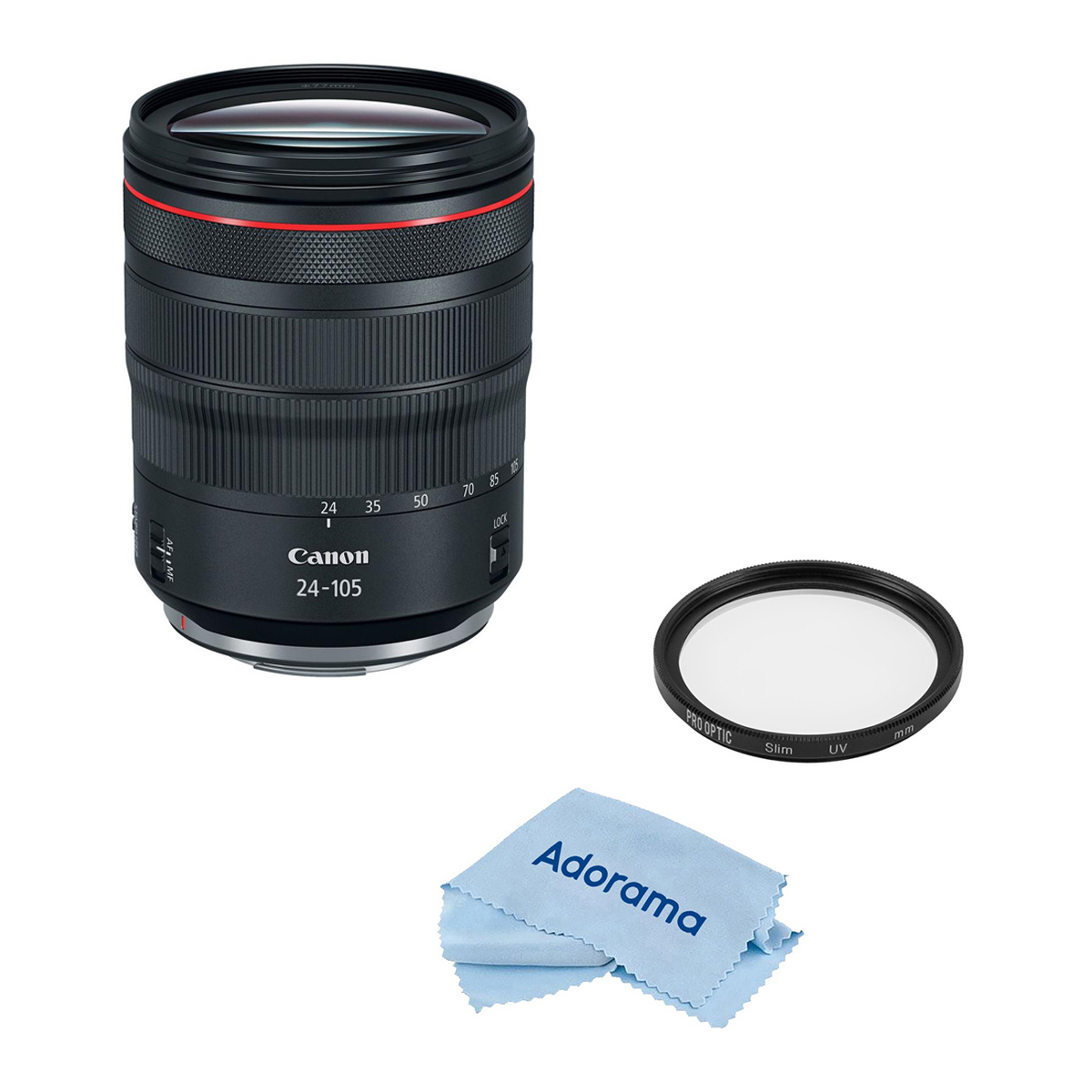 

Canon RF 24-105mm f/4 L IS USM Lens with Accessories Kit