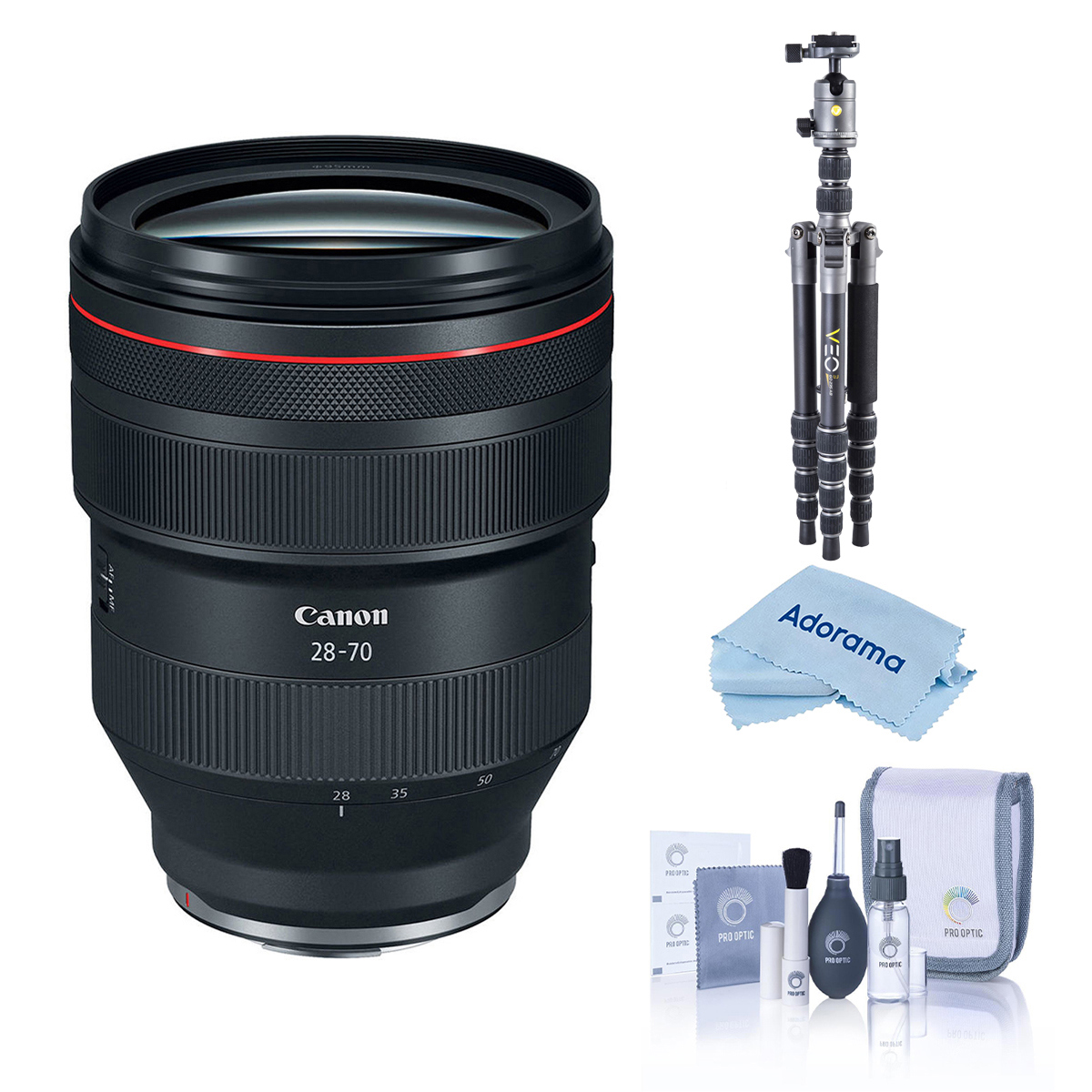 

Canon RF 28-70mm f/2 L USM Lens, Bundle w/Vanguard VEO 2 235AB Aluminum Tripod