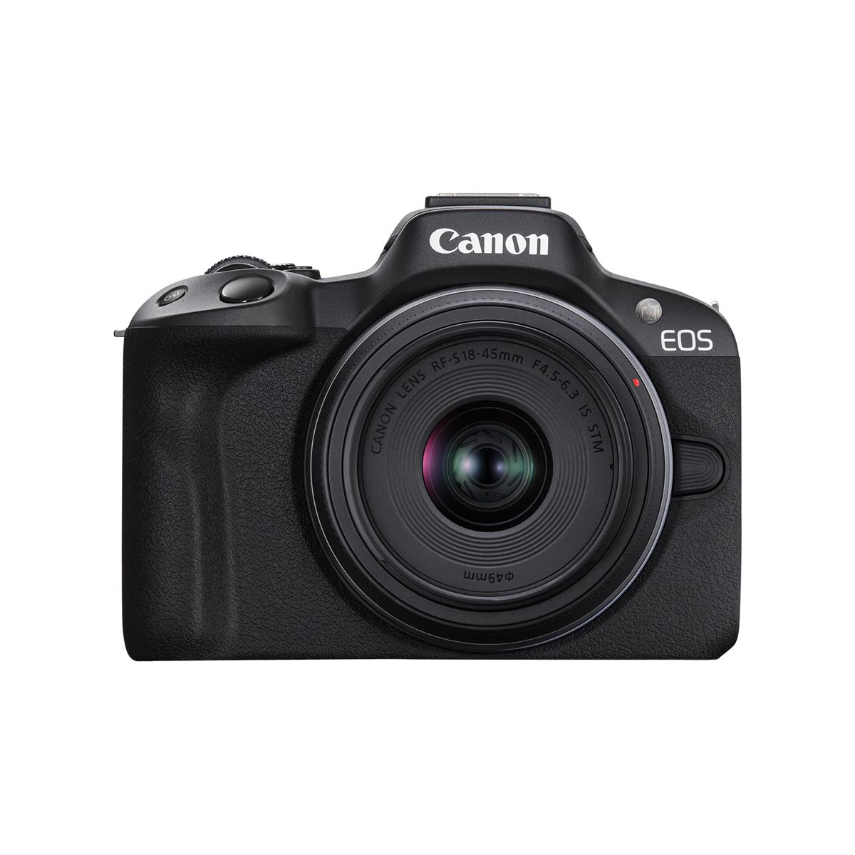 Image of Canon EOS R50 Mirrorless Camera with RF-S 18-45mm f/4.5-6.3 IS STM Lens
