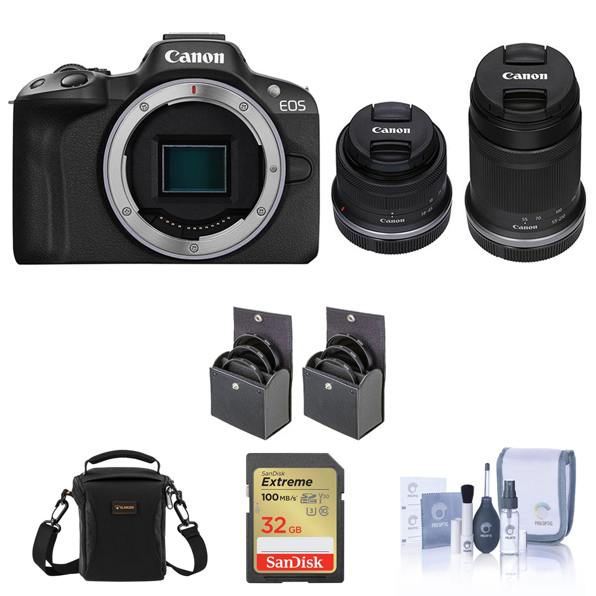 

Canon EOS R50 Camera w/18-45mm f/4.5-6.3, 55-210mm f/5-7.1 Lens & Included Value