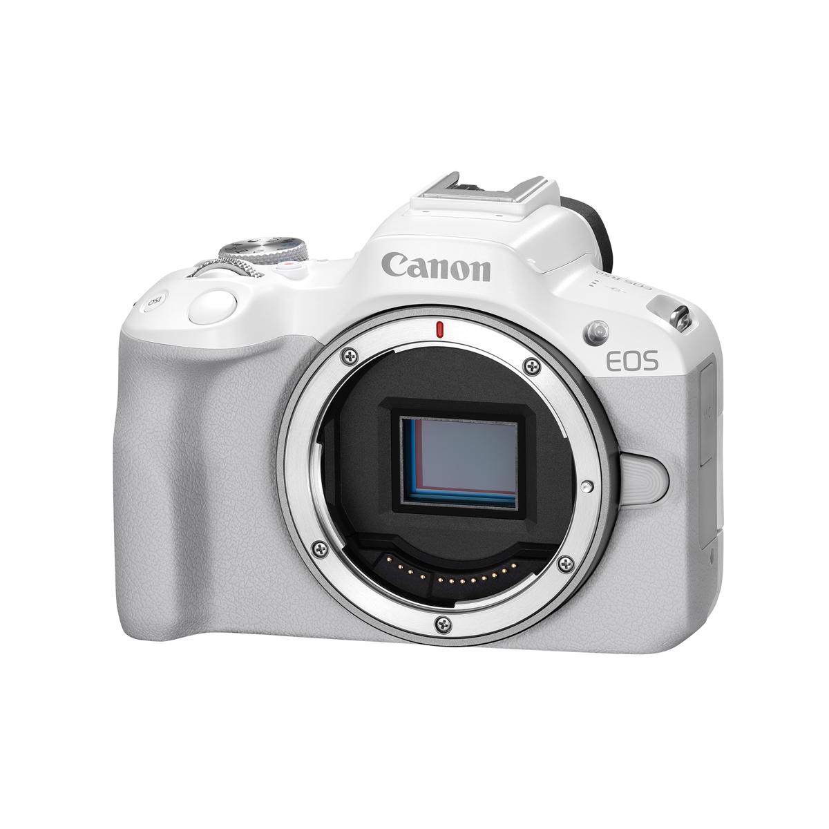 Canon EOS R50 Mirrorless Camera, White