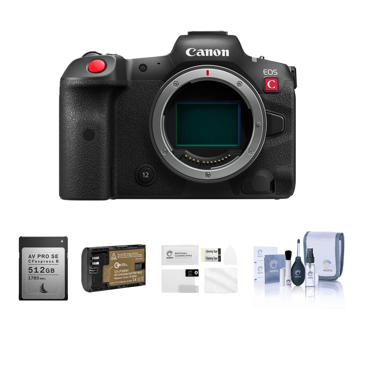 Canon EOS R5 C Mirrorless Digital Cinema Camera Body with 512GB Cfexpress Card