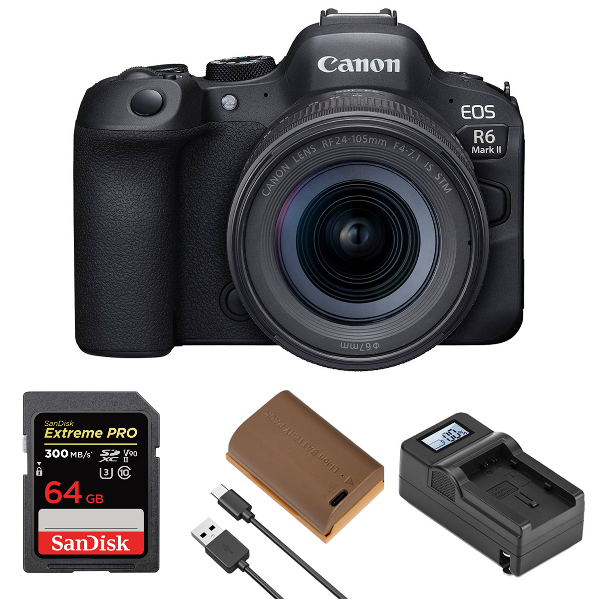 

Canon EOS R6 Mark II Camera w/RF 24-105mm f/4-7.1 IS STM Lens and Included Value