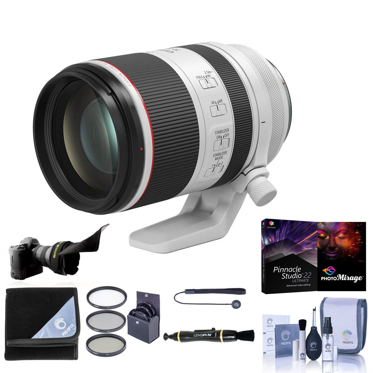 

Canon RF 70-200mm f/2.8 L IS USM Lens with PC Software & Accessories Kit