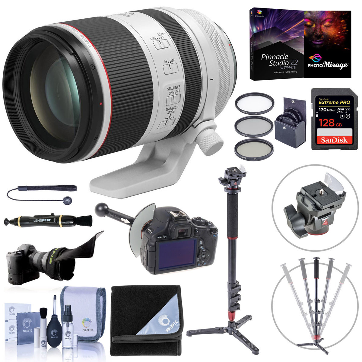 

Canon RF 70-200mm f/2.8 L IS USM Lens with Premium Accessories Kit