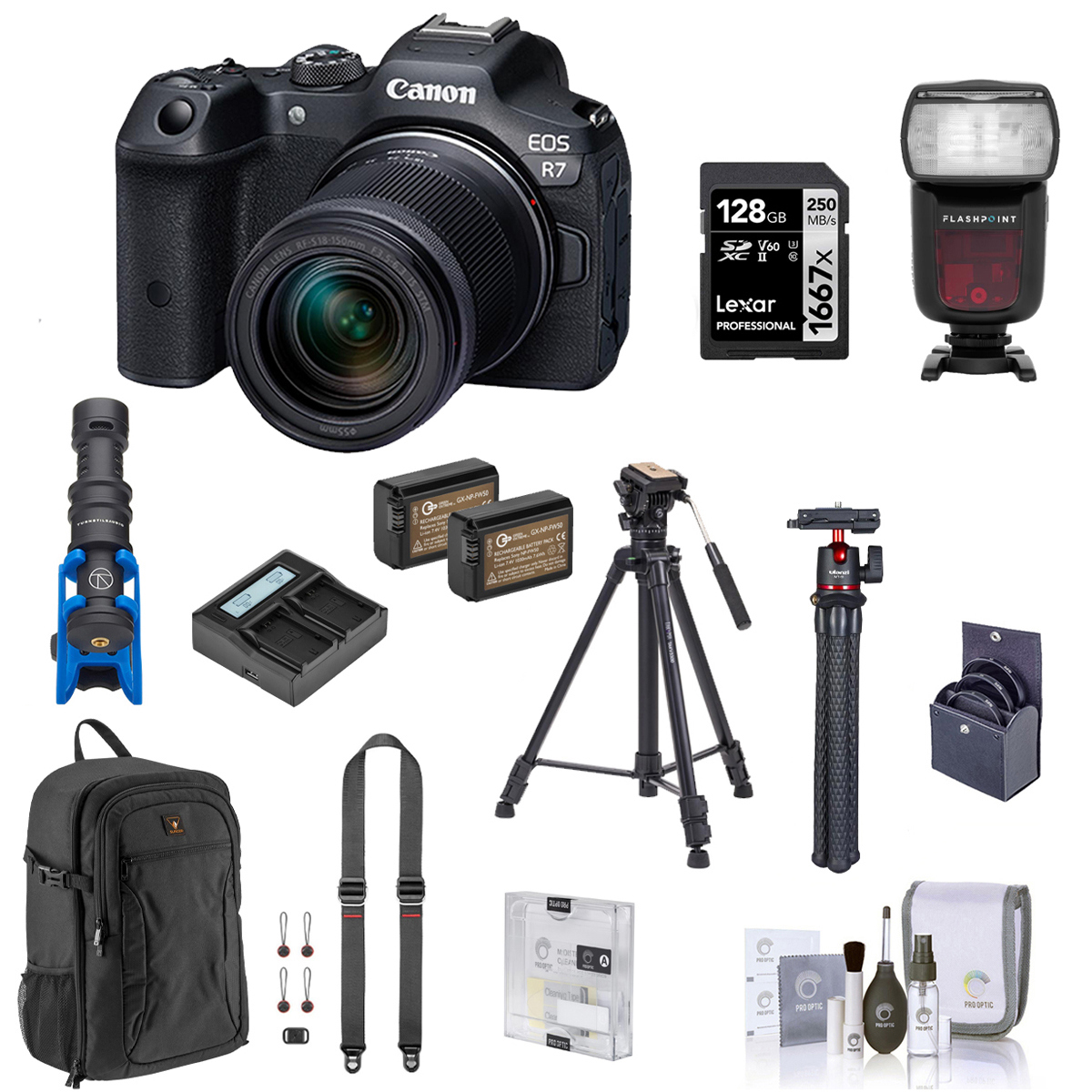 

Canon EOS R7 Mirrorless Camera with 18-150mm Lens with Photography Kit