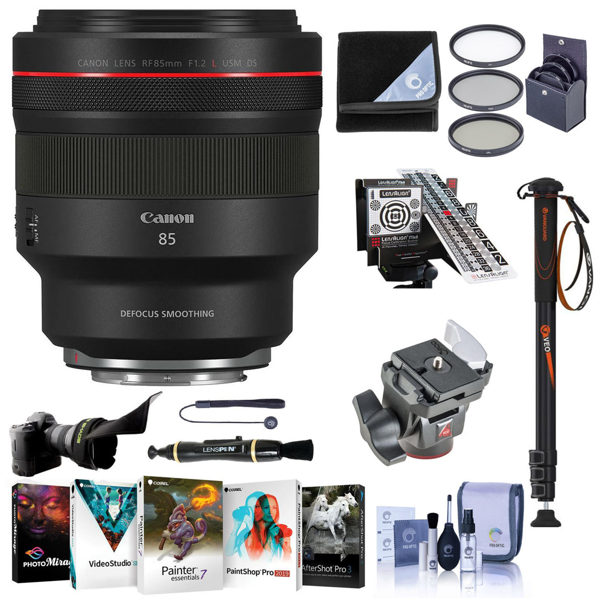 

Canon RF 85mm f/1.2 L USM DS Lens with Premium Accessories Kit