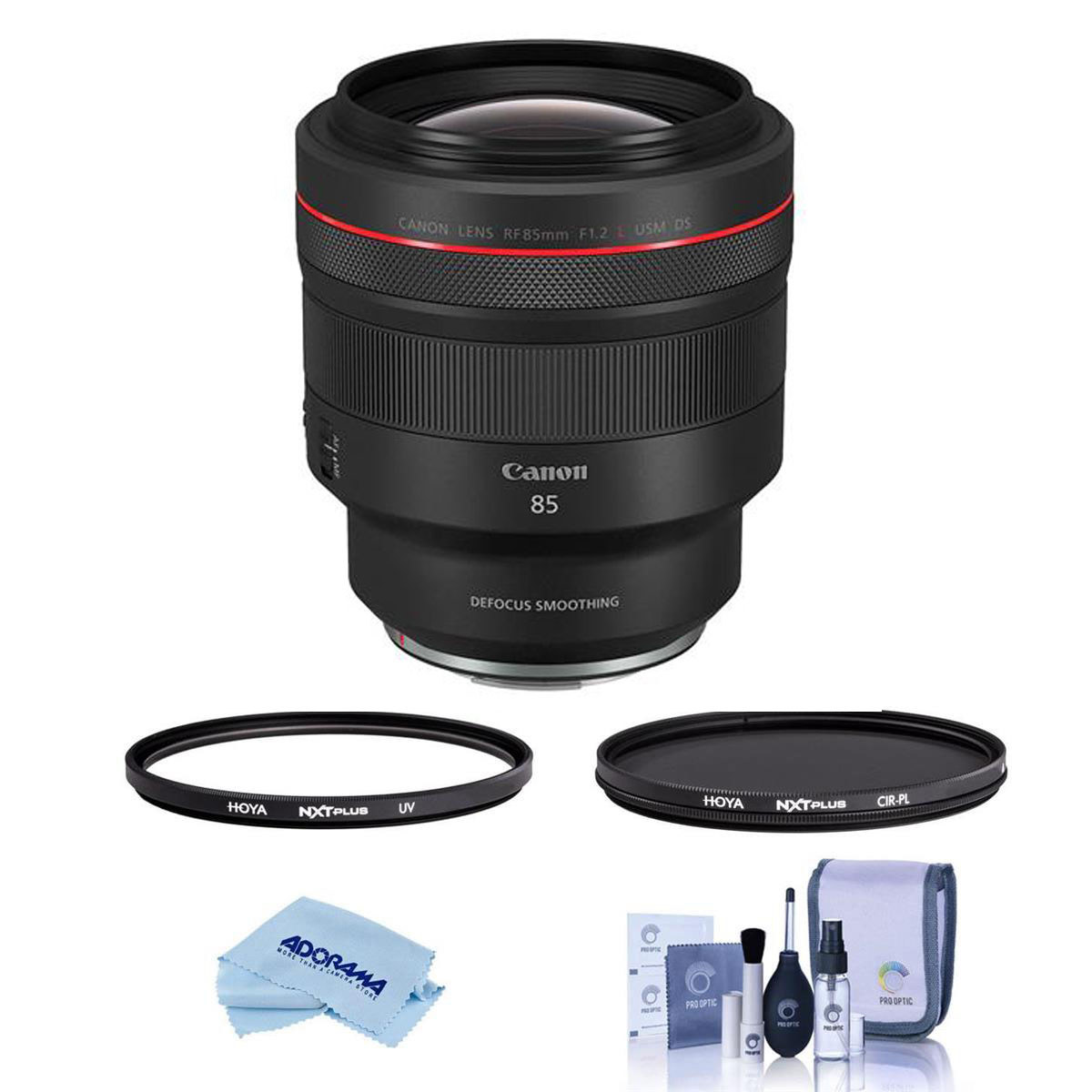 

Canon RF 85mm f/1.2 L USM DS Lens w/Filter Kit, Cleaning Kit, Microfiber Cloth