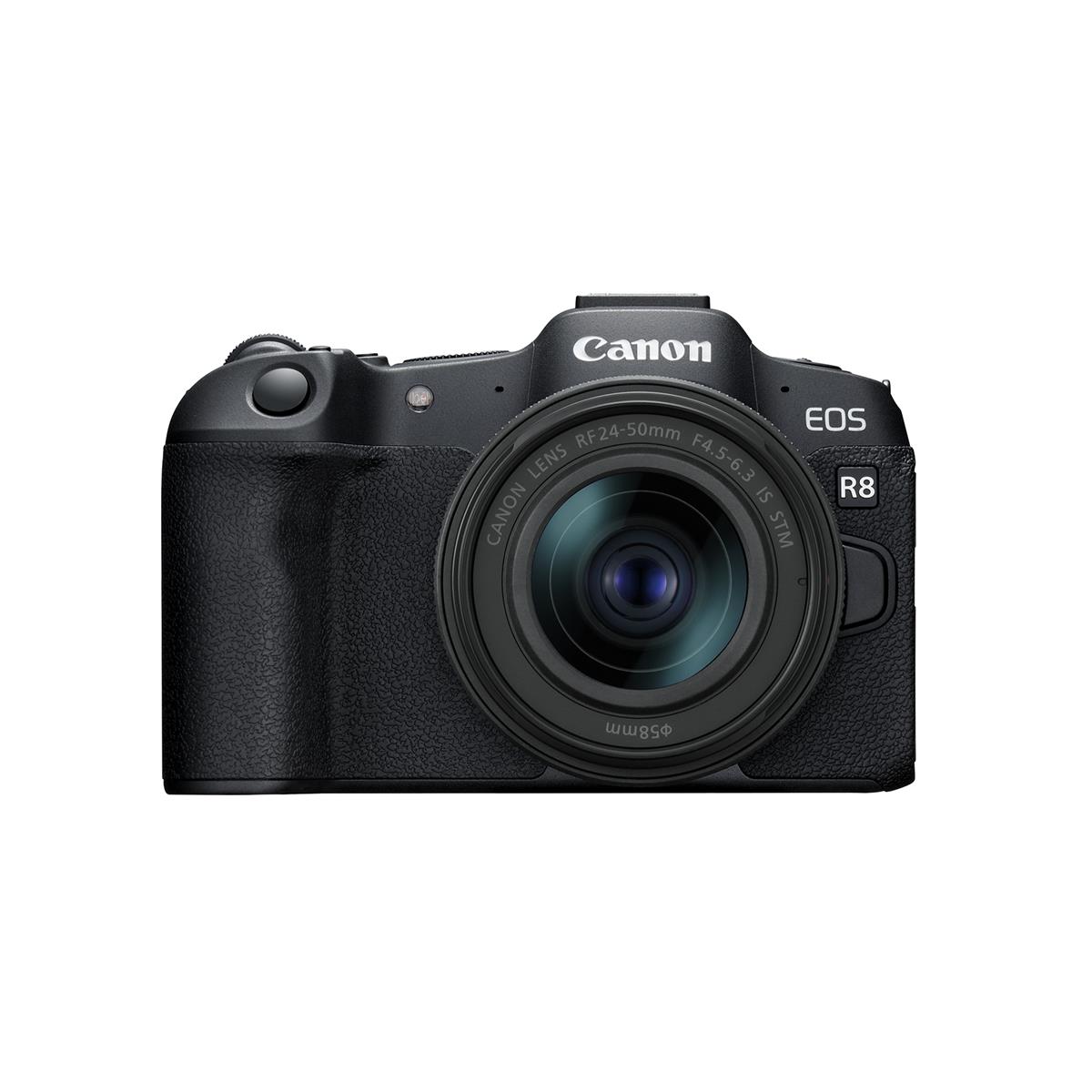 Image of Canon EOS R8 Mirrorless Camera with RF 24-50mm f/4.5-6.3 IS STM Lens