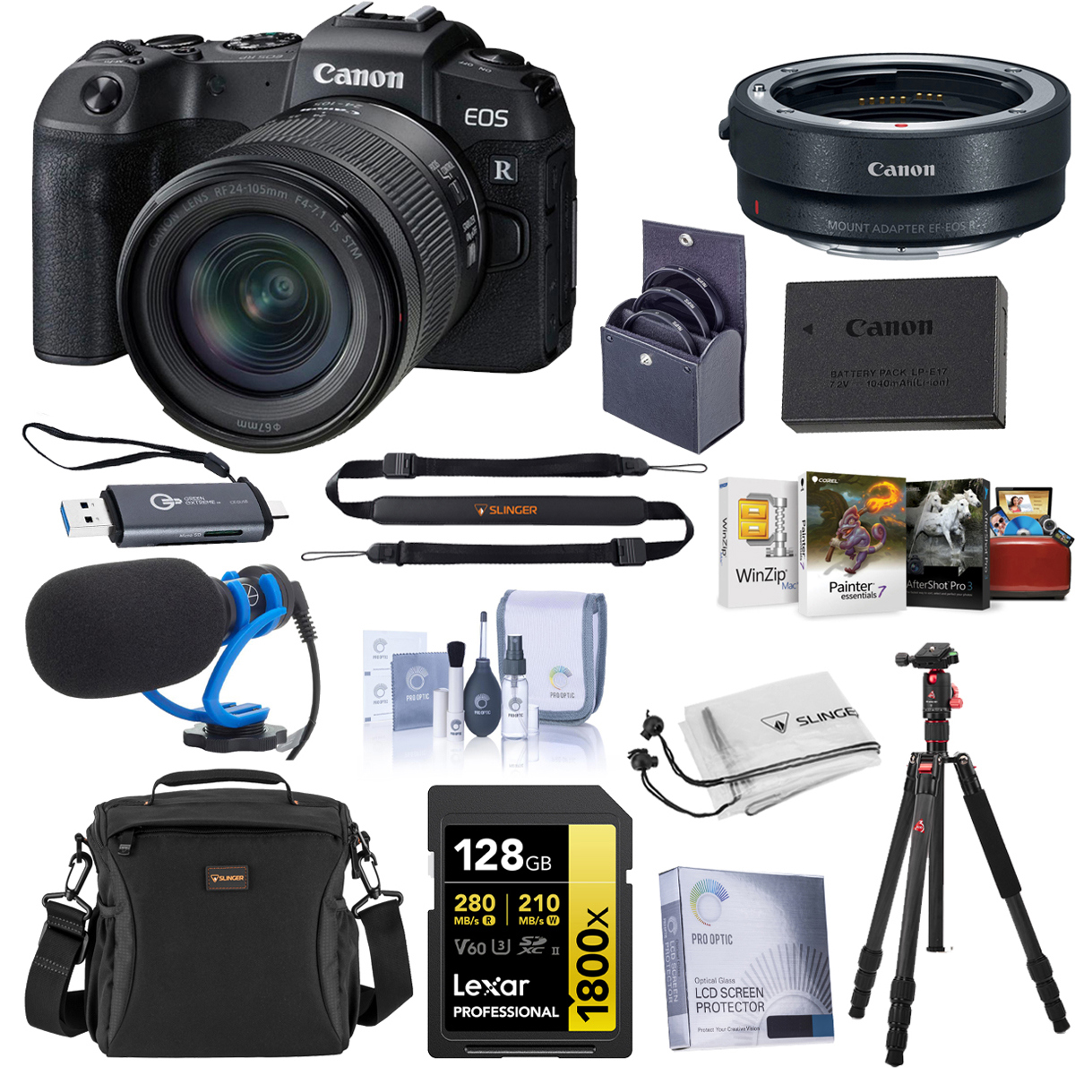Image of Canon EOS RP Camera with RF 24-105mm f/4-7.1 IS STM Lens w/Accessories kit
