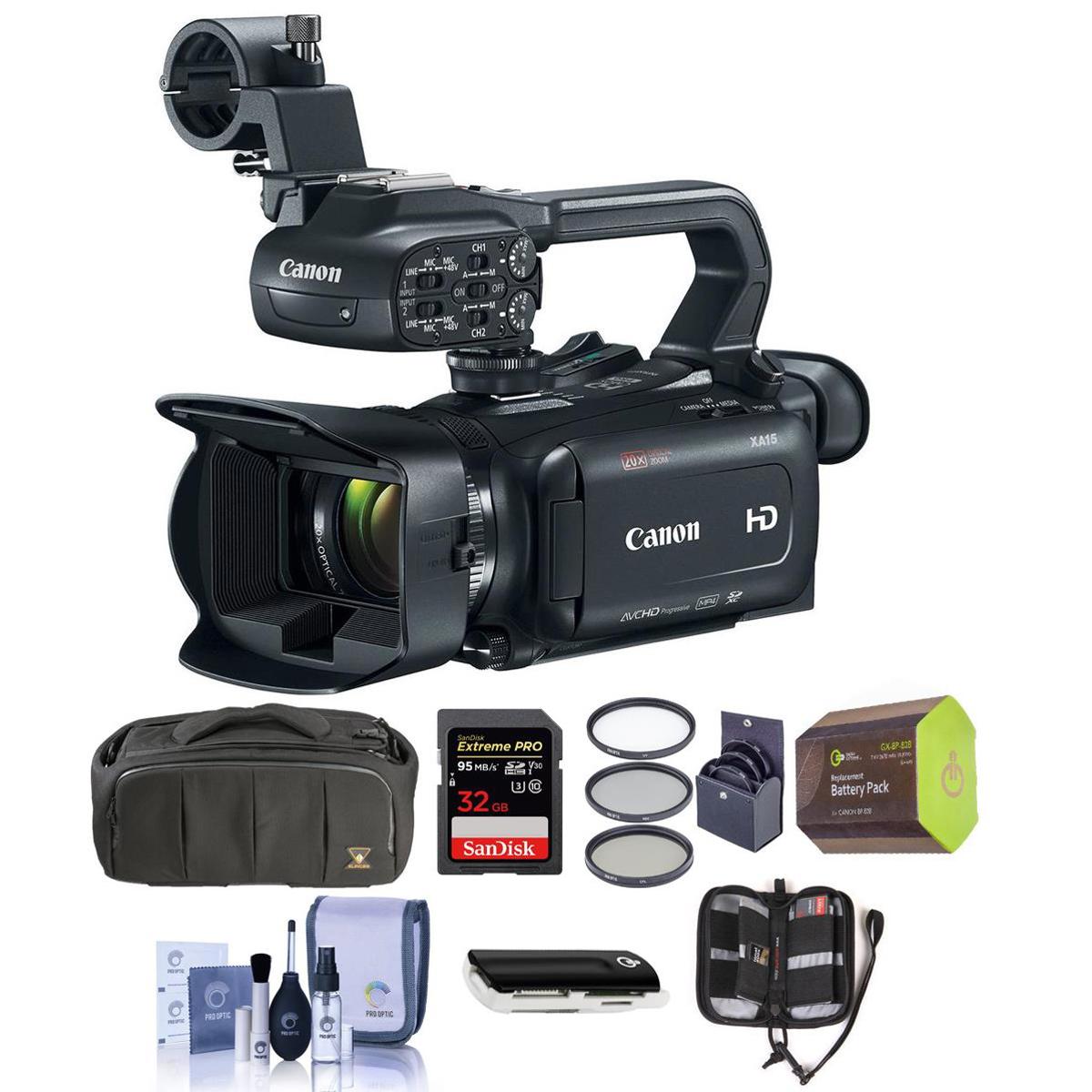 

Canon XA15 Professional Camcorder with Free Accessory Bundle