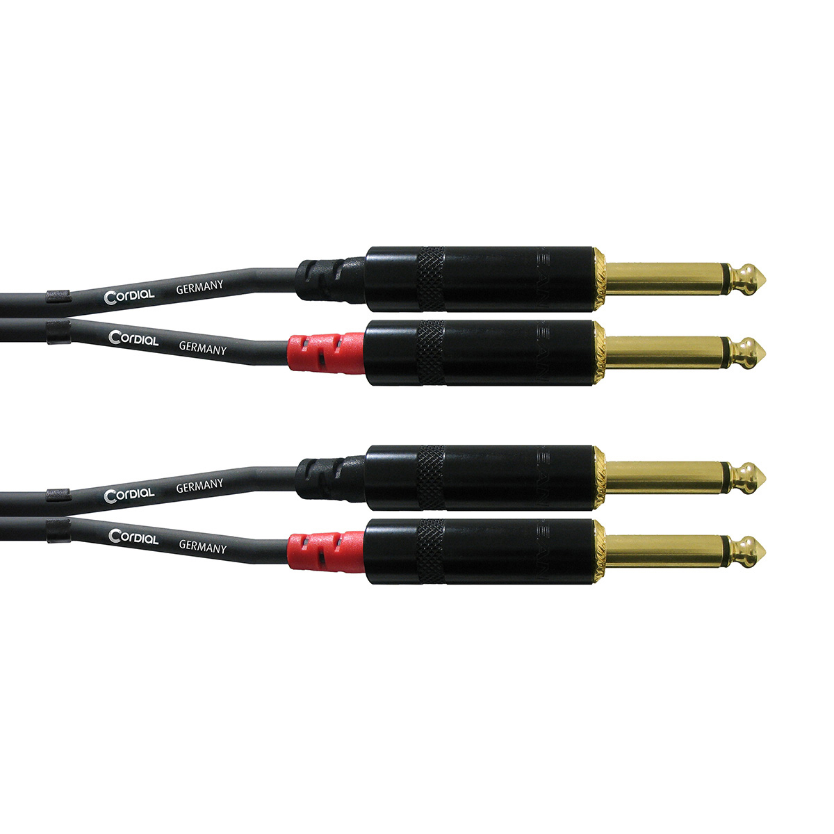 

Cordial Cables Unbalanced Dual-Mono Cable,2x 1/4" TS M to 2x 1/4" TS M,10',Black