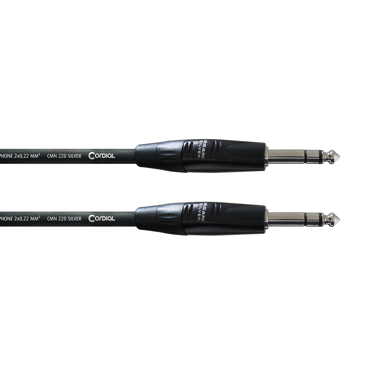 

Cordial Cables Balanced Line Cable, 1/4" TRS Male to 1/4" TRS Male, 5', Black