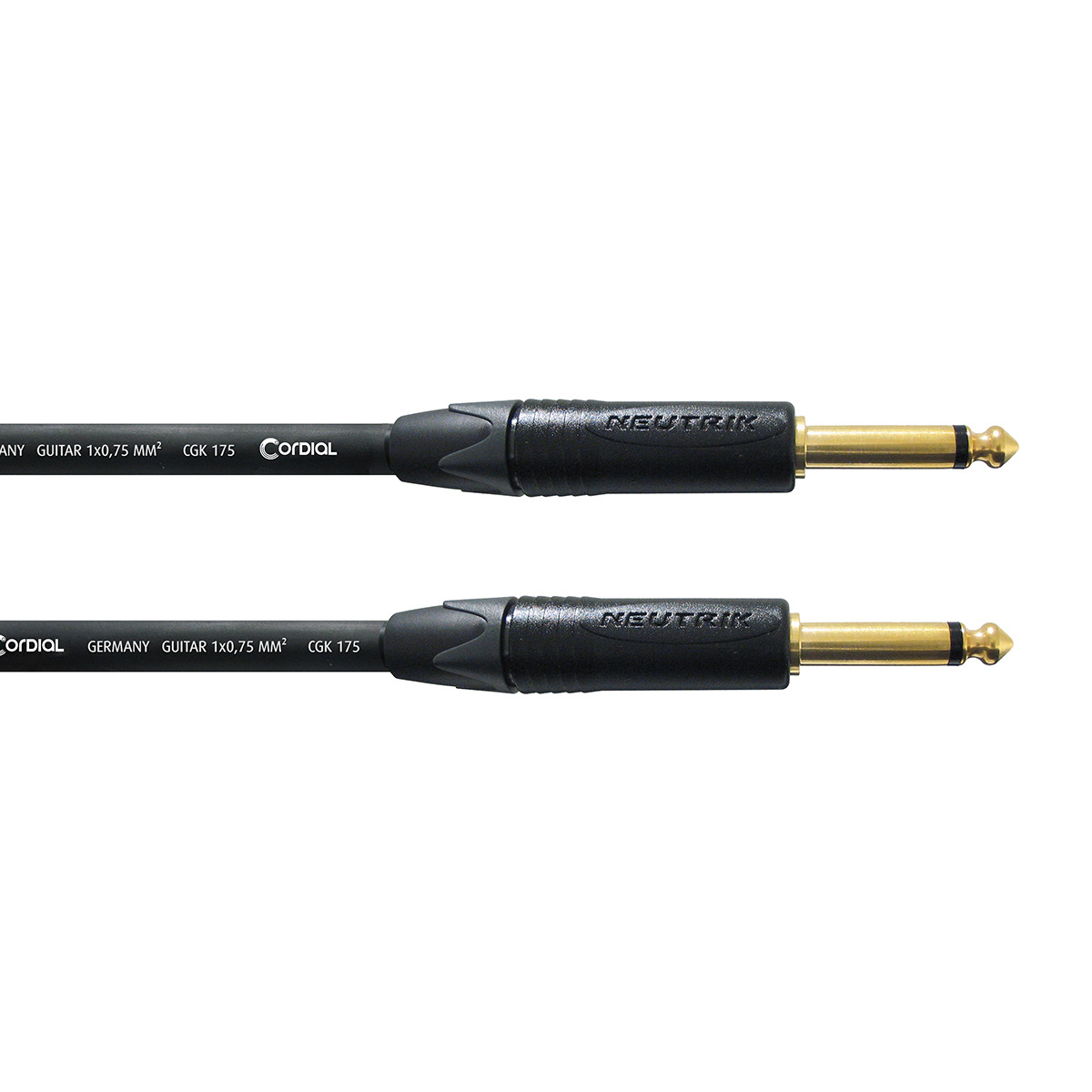 

Cordial Cables Premium Instrument Cable, 1/4" TS M to 1/4" TS M, 20', Black