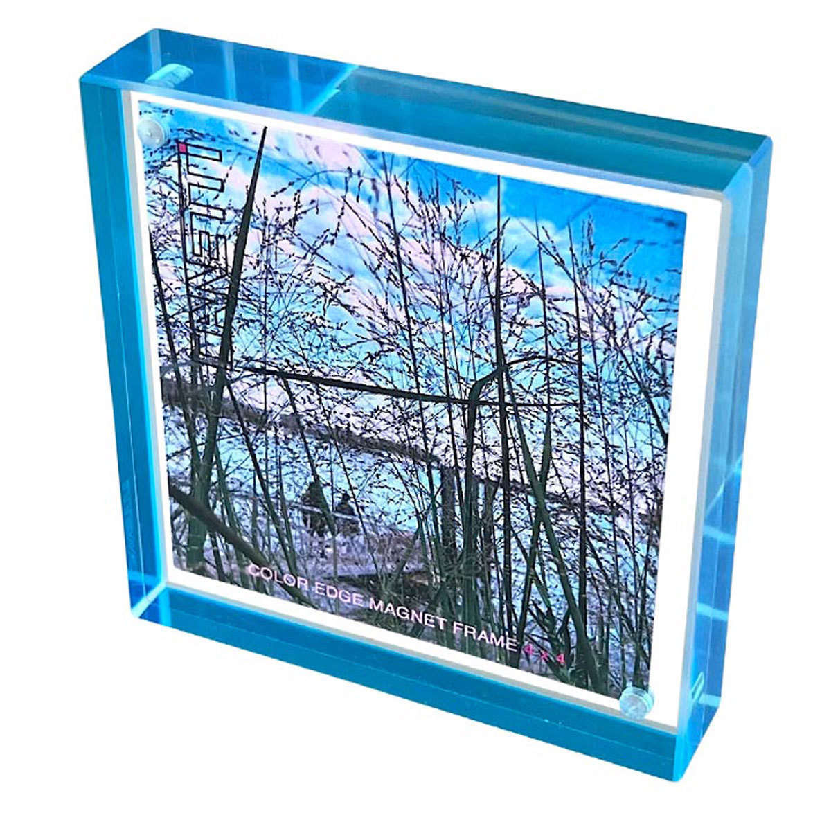 

Canetti Color Edge Magnet Frame, 4x4", Aqua