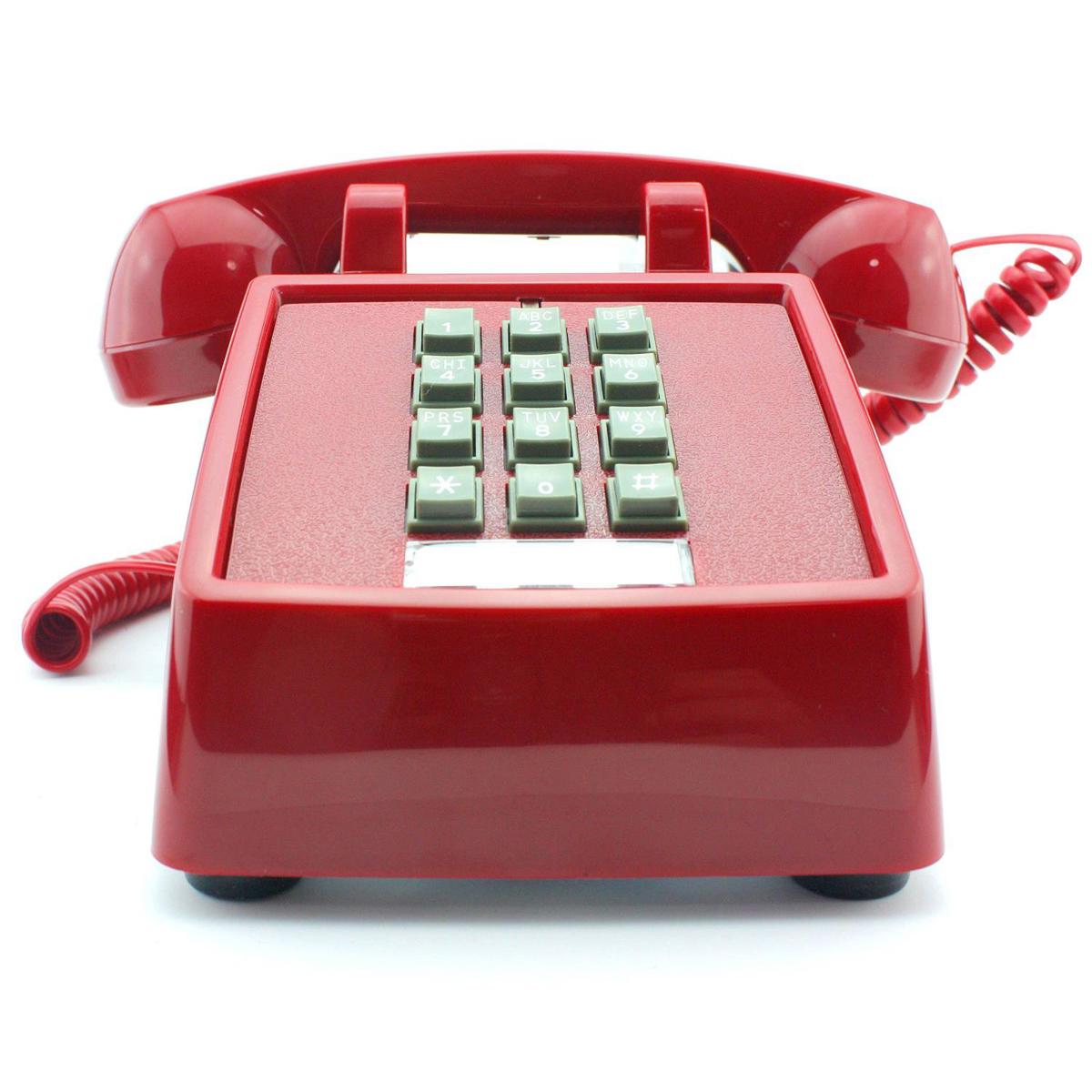 

Cetis Scitec 2510E Single-Line Telephone, Desk Set, Red