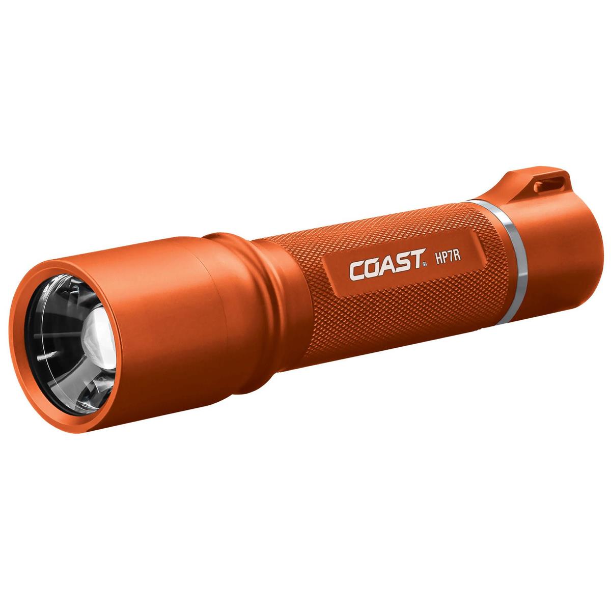 Coast HP7R Rechargeable Long Distance Focusing Flashlight, 300 Lumens, Orange -  21529