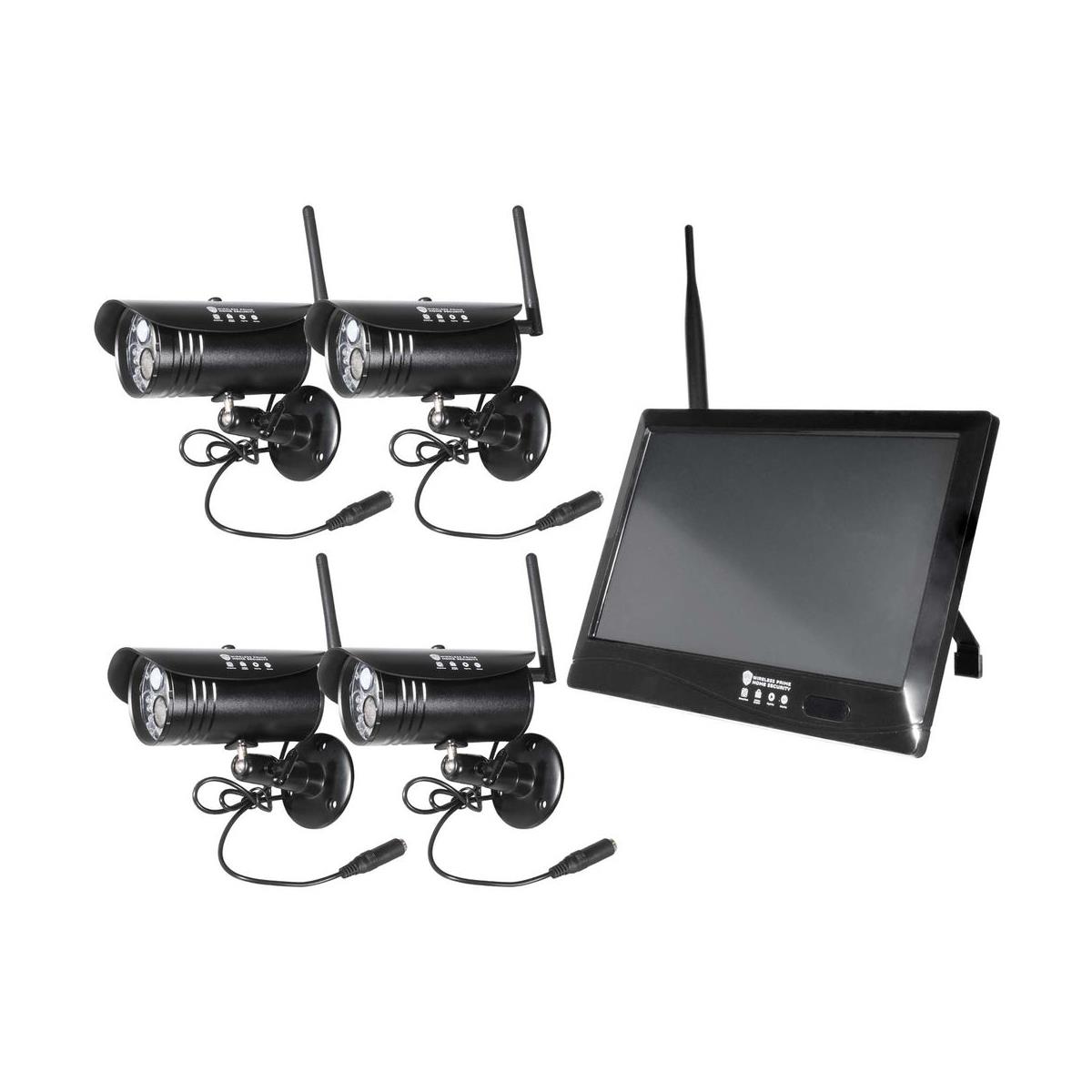 Image of Cinegears Wireless Prime Security Camera System with 10&quot; LCD DVR